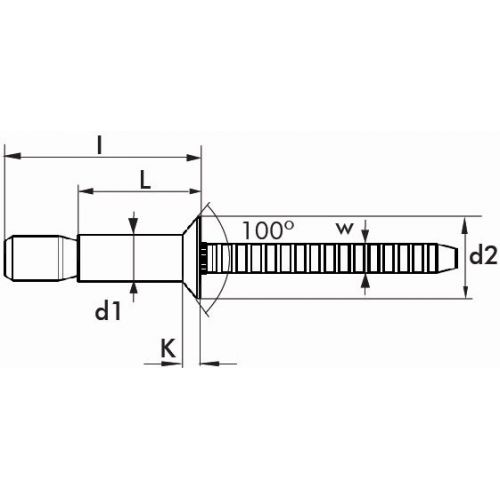 REMACHE MULTILOCK BRALO INOX / INOX CABEZA AVELLANADA